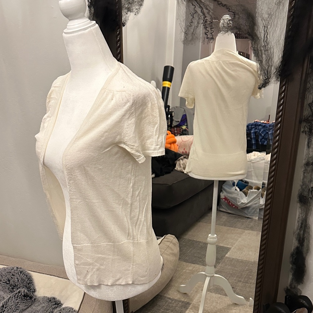 White House Black Market Cream Blouse